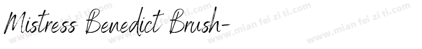 Mistress Benedict Brush字体转换